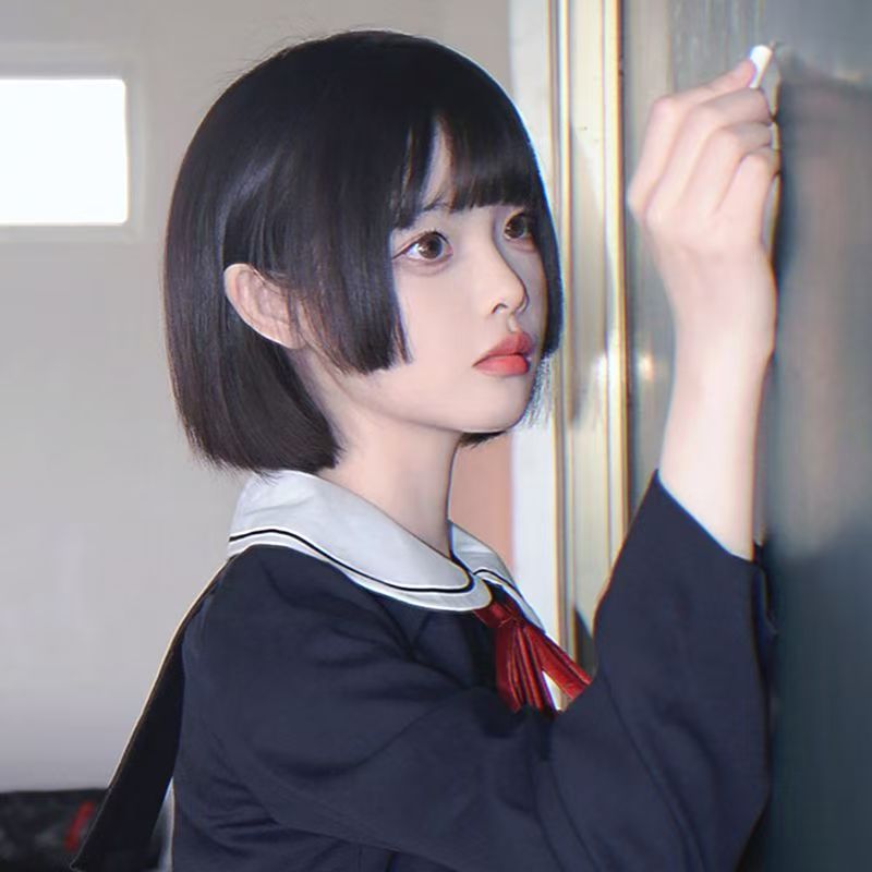 程铭假发女日系jk公主切短发全头套日常可爱减龄bobo仿真波波头