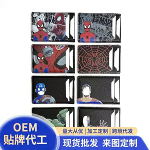 กระเป๋าสตางค์ชายลายสไปเดอร์แมน ที่ใส่บัตรประชาชน ซองใส่บัตร ดีไซน์ตลกสร้างสรรค์แบบแบทแมนสำหรับผู้หญิง จำหน่ายส่งแบบ Dropshipping ข้ามพรมแดน