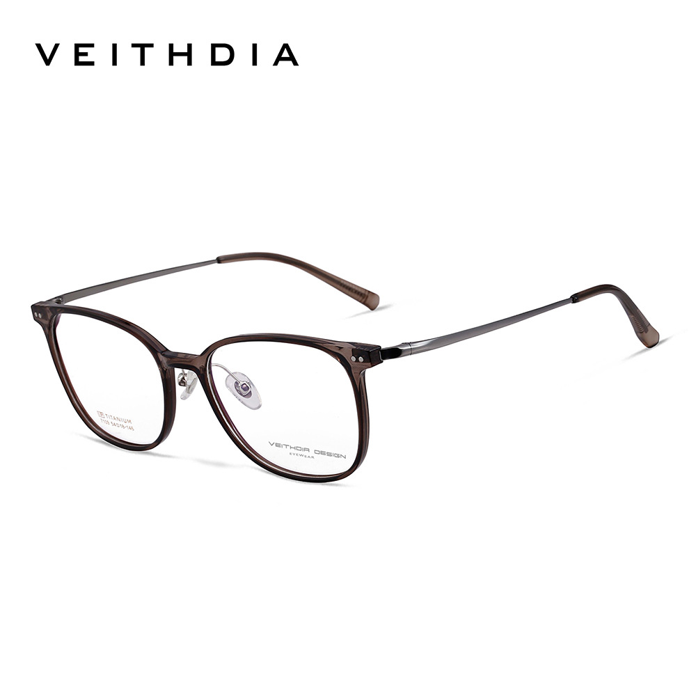 Marco cuadrado, pie de titanio puro, marco de espejo de miopía óptica retro, marco de ojo masculino y femenino, puede estar equipado con grado al por mayor 7109