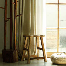 定制定制 全实木凳子 老榆木餐凳 简约休闲 原木田园 餐厅高凳子