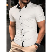 U 25503 Color block stretch shirt ƴɫ�������浯�����羳