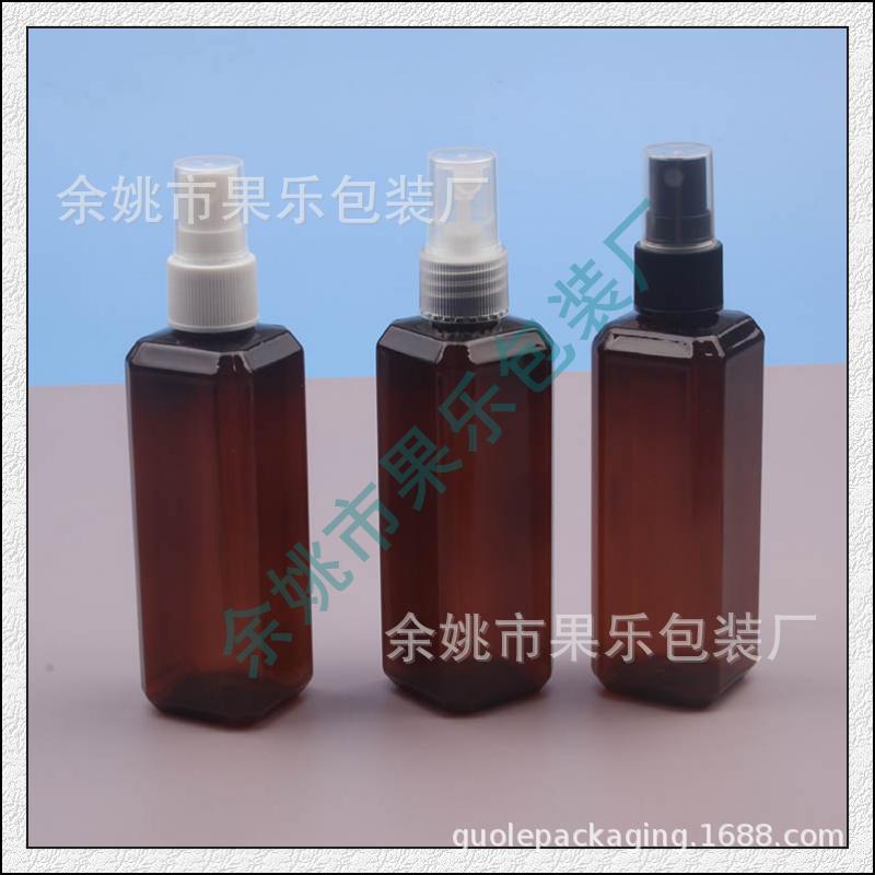 100ml棕色喷雾瓶爽肤水瓶纯露瓶药液喷瓶100ml四方喷瓶美妆小喷壶