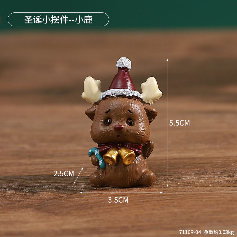 Christmas Small Ornaments Kindergarten Small Gifts Children's Cute Resin Decorations Gift Desktop Mini Christmas Tree