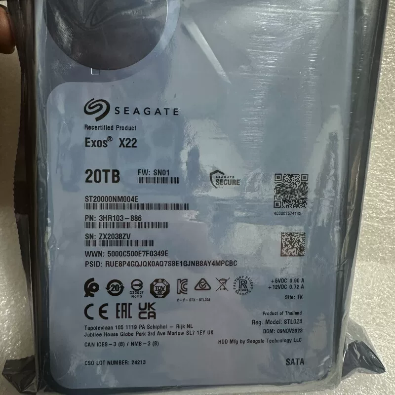 Новейший оригинальный 18Т 20Т жесткий диск 20ТБ EXOS X20 X22 механический жесткий диск ST180