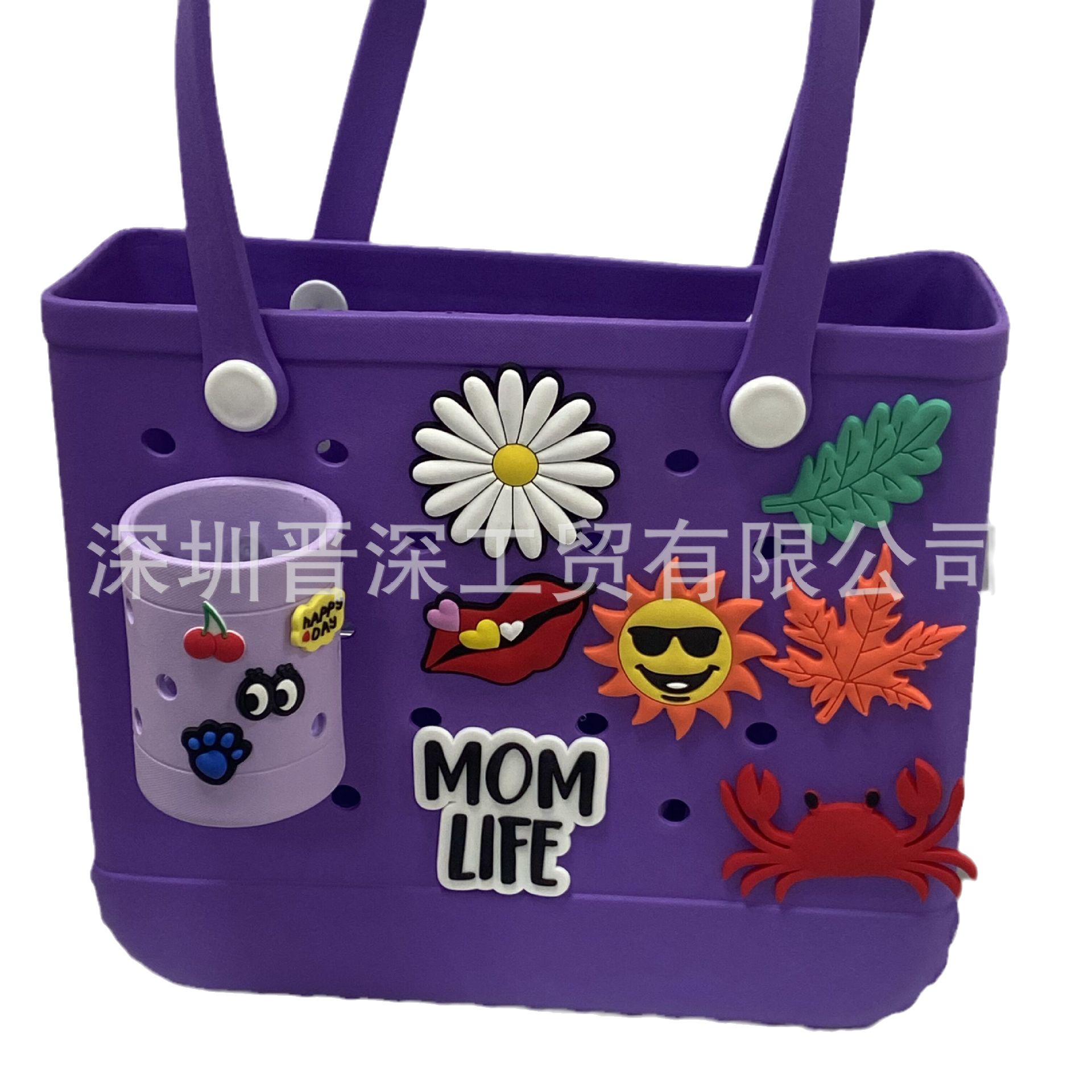 外贸2024沙滩包配件适用bogg手提包热销小雏菊饰品鞋花扣按扣可爱