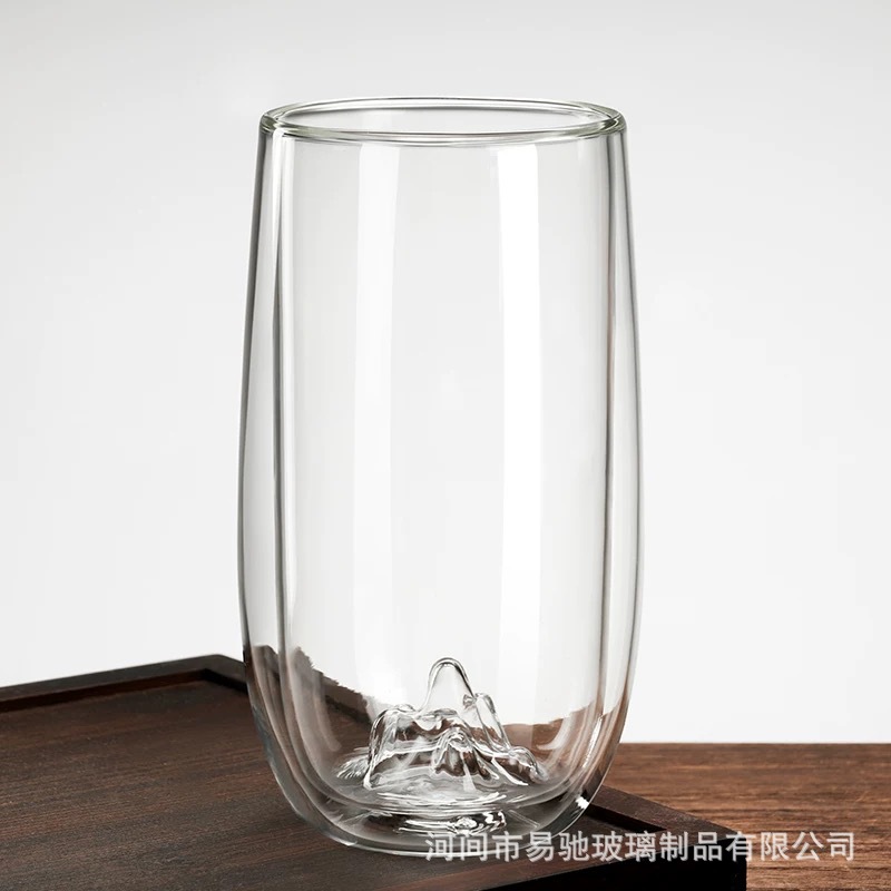 Taza Guanshan al por mayor Taza de vidrio de doble capa con alto borosilicato Taza de té verde con aislamiento térmico Taza de té de oficina doméstica Taza de agua a prueba de escaldaduras