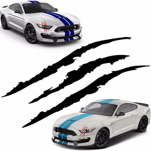 Car Headlight Decoration Paw Car Sticker Hood Lamp Eyebrow Scratch Sticker Creative Latte Art Modified Personalized Sticker Ghost Claw