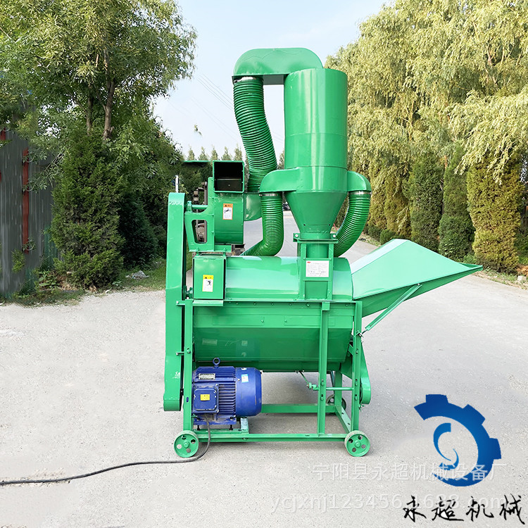 渭南家用谷物高粱脱粒机可移动式电动柴油机带动谷子高粱打粒机