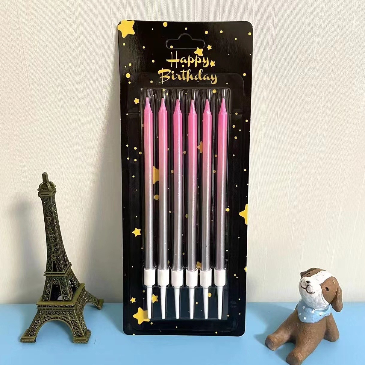 Gradiente de poste de luz vela de cumpleaños creativo fiesta romántica pastel Necesidades de personalizado