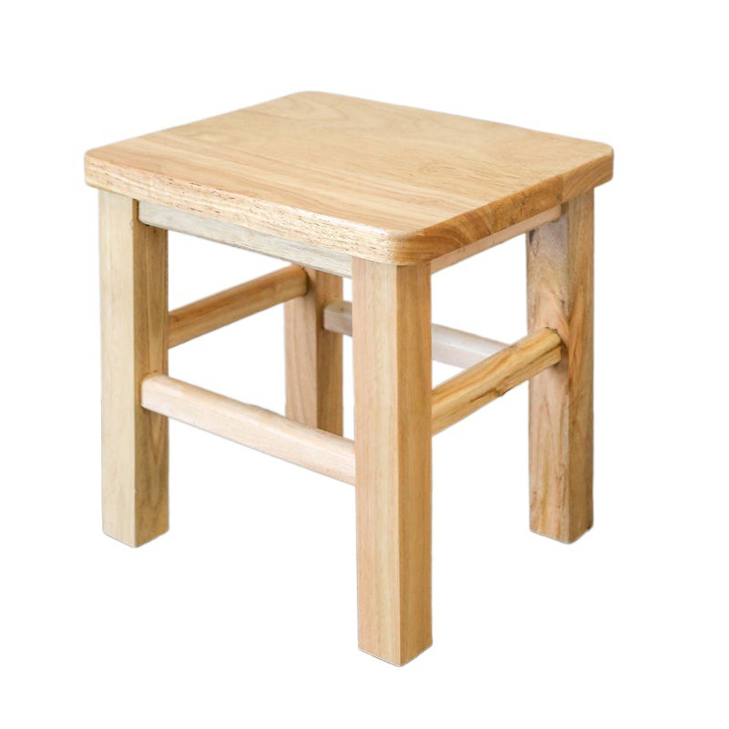 Taburete cuadrado pequeño Taburete de mesa de centro doméstico Taburete de pesca Taburete de cambio de zapatos Taburete de lavandería Taburete enano de madera maciza Taburete de roble para niños adultos