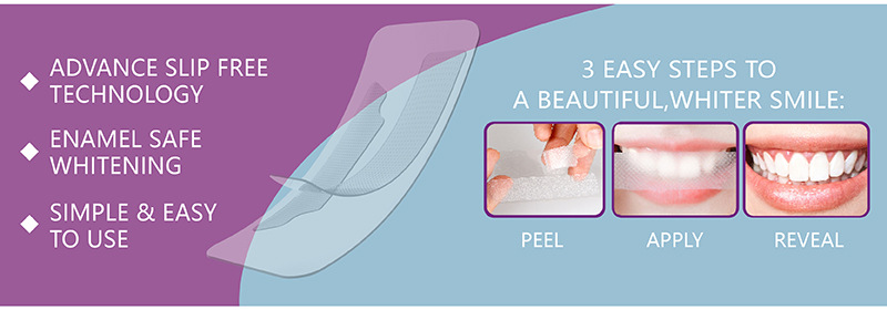 Teeth Whitening Strips Residue Free For Yellow Teeth Removal_voghion.com