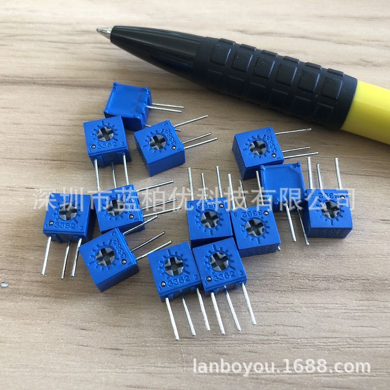 3362S-1-202LF 可调电阻 可变微调电位器 3362S-2K 2000欧 侧面调