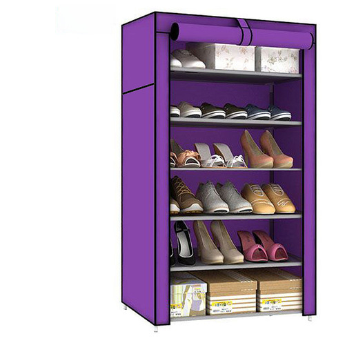 9.8 Nanshang Simple Non-Woven Shoe Cabinet, Multi-Layer Shoe Rack with Iron Frame, Dustproof Shoe Organizer, Assembled Steel Tube Shoe Shelf