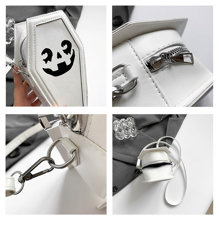 Halloween Women's Pu Leather Pumpkin Cute Ghost Square Zipper Shoulder Bag Crossbody Bag display picture 18