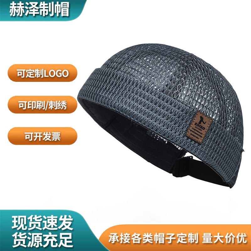 Summer New Style Large Mesh Breathable Brimless Cap Adjustable Hip-Hop Unisex Dandy Landlord Hat