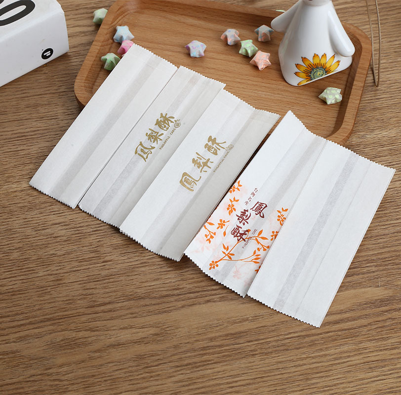 加厚 凤梨酥包装袋 透明 磨砂 棉纸袋 50只入 点心包装袋烘焙包装