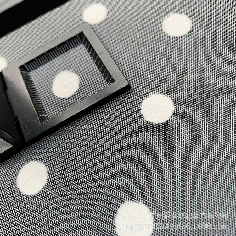 大圆点植绒网纱 双面植绒工艺防水洗不掉毛 大量现货 价优