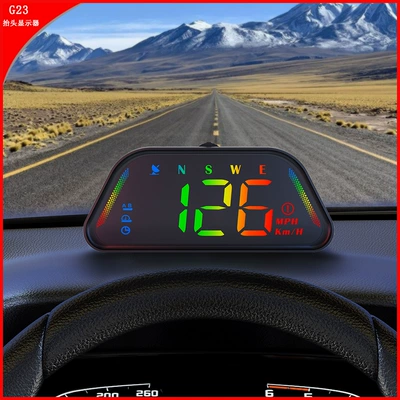 G23 Car-Mounted Hud Head-Up Display Universal for Cars with Beidou Gps, Altitude, Date, Speedometer, High-Definition Display