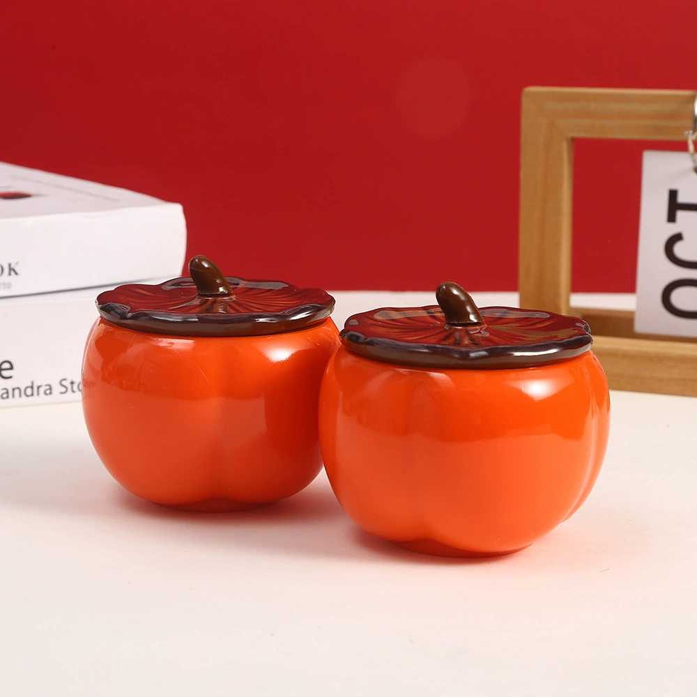 Чайница в форме хурмы из искусственного фарфора, подарок на новоселье, искусственный декор в виде хурмы, принадлежности для церемонии переезда в новую квартиру.