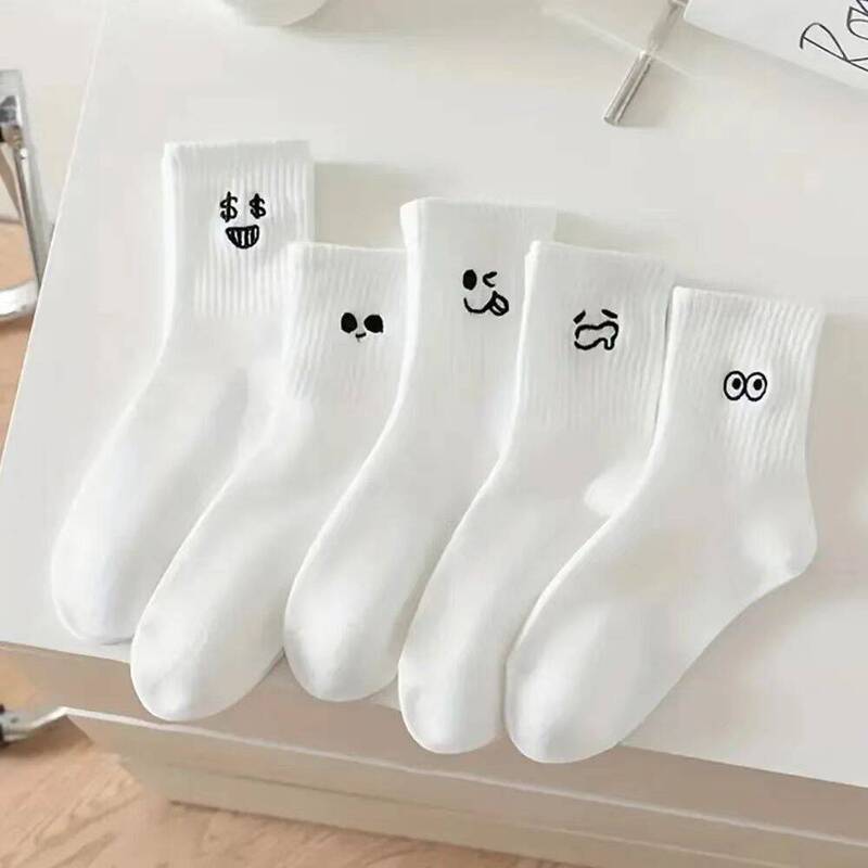 Socks Women's Spring and Autumn Winter Mid-length Stockings Thin Student Socks Japanese Summer Fashionable White College Sports Stockings
