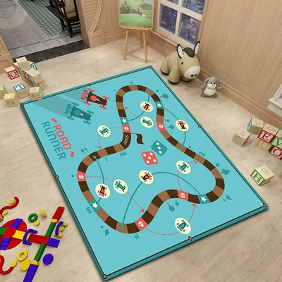 Reading Area Foot Mat Stain-Resistant | Avtomobil döşəmə paspasları - highway-8-5080cm-crystal-velvet
