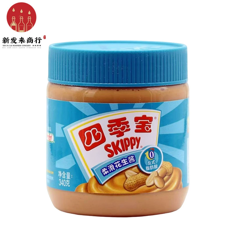 [340г*12 бутылок] Sijibao Smooth арахисовое масло