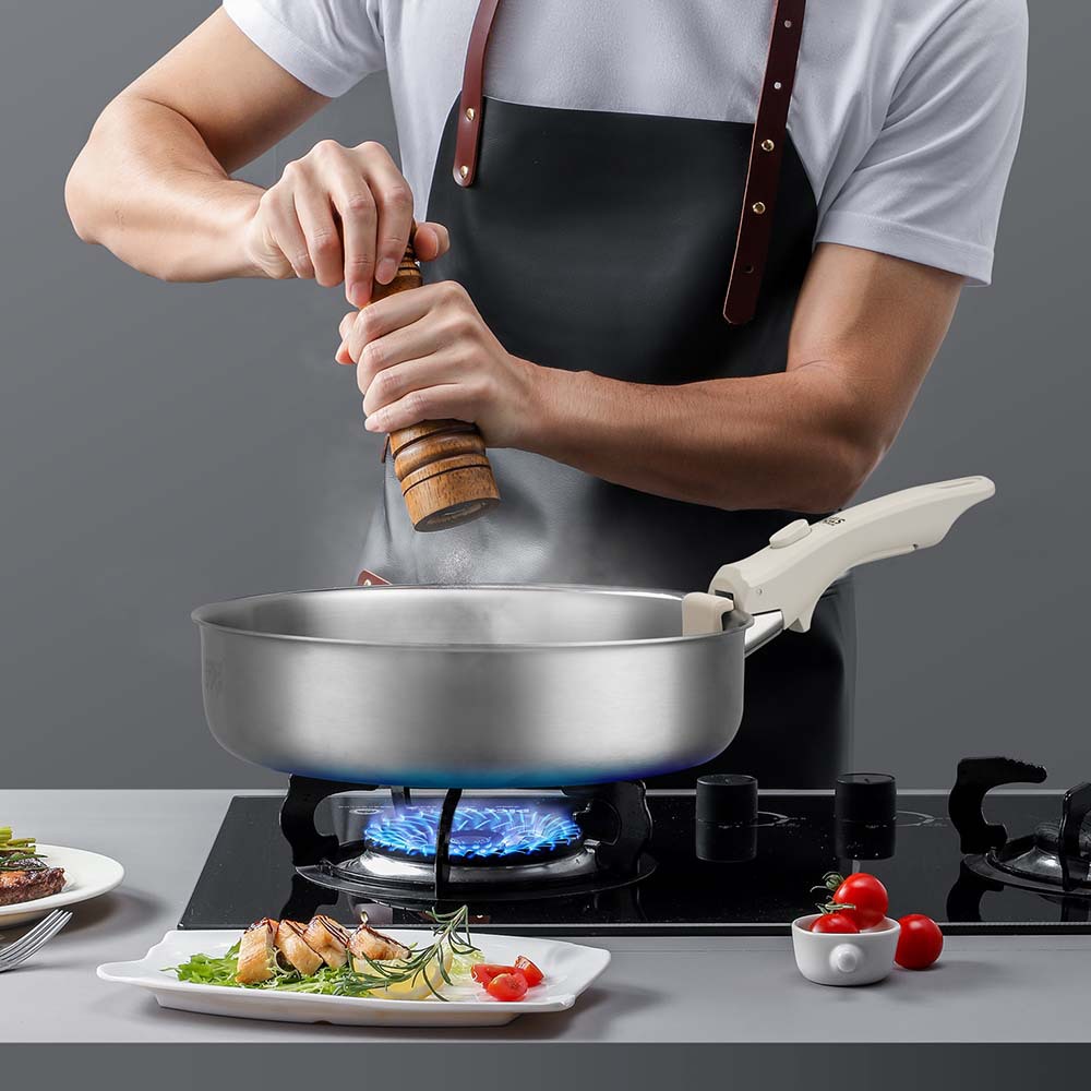 Winning star olla de sopa doméstica de comercio exterior olla de leche mango de olla de acero inoxidable 304 desmontable juego de cinco piezas