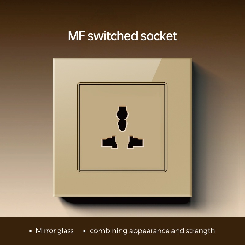 Marco de vidrio británico oro pared interruptor socket fabricantes de comercio exterior 86 interruptor tipo C socket de carga rápida image 25