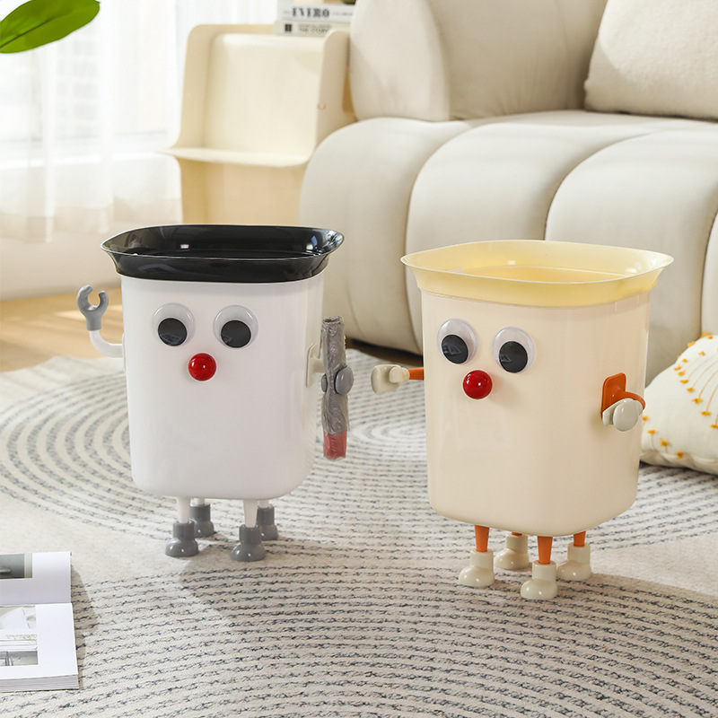 DIY Creative Trash Bin Household High Color Value Fun Open Red Nose Trash Bin Bedroom Living Room Trash Bin Children