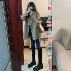 超好看2025小个子韩系风衣春秋季新款外套感中长款赫本风宽松上衣