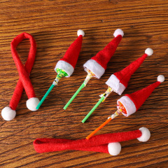クリスマス装飾ミニクリスマス帽子クリスマスロリポップ帽子クリスマス不織布キャップクリスマス用品卸売