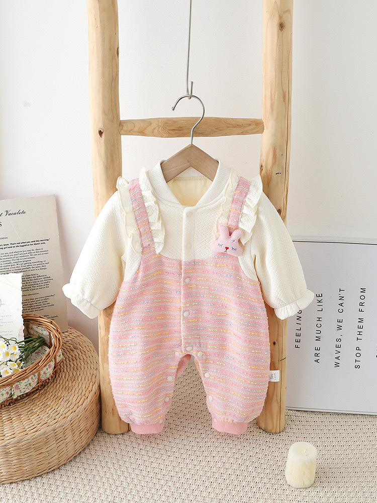 Nuevo estilo para bebés y niños pequeños, ropa para niños, niñas, mamelucos, primavera y otoño, recién nacidos, mameluco de otoño e invierno súper lindo