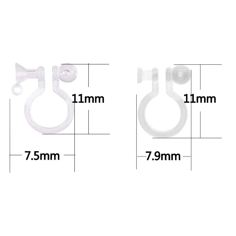 Factory wholesale diy handmade jewelry accessories transparent plastic invisible U-shaped painless ear clip converter