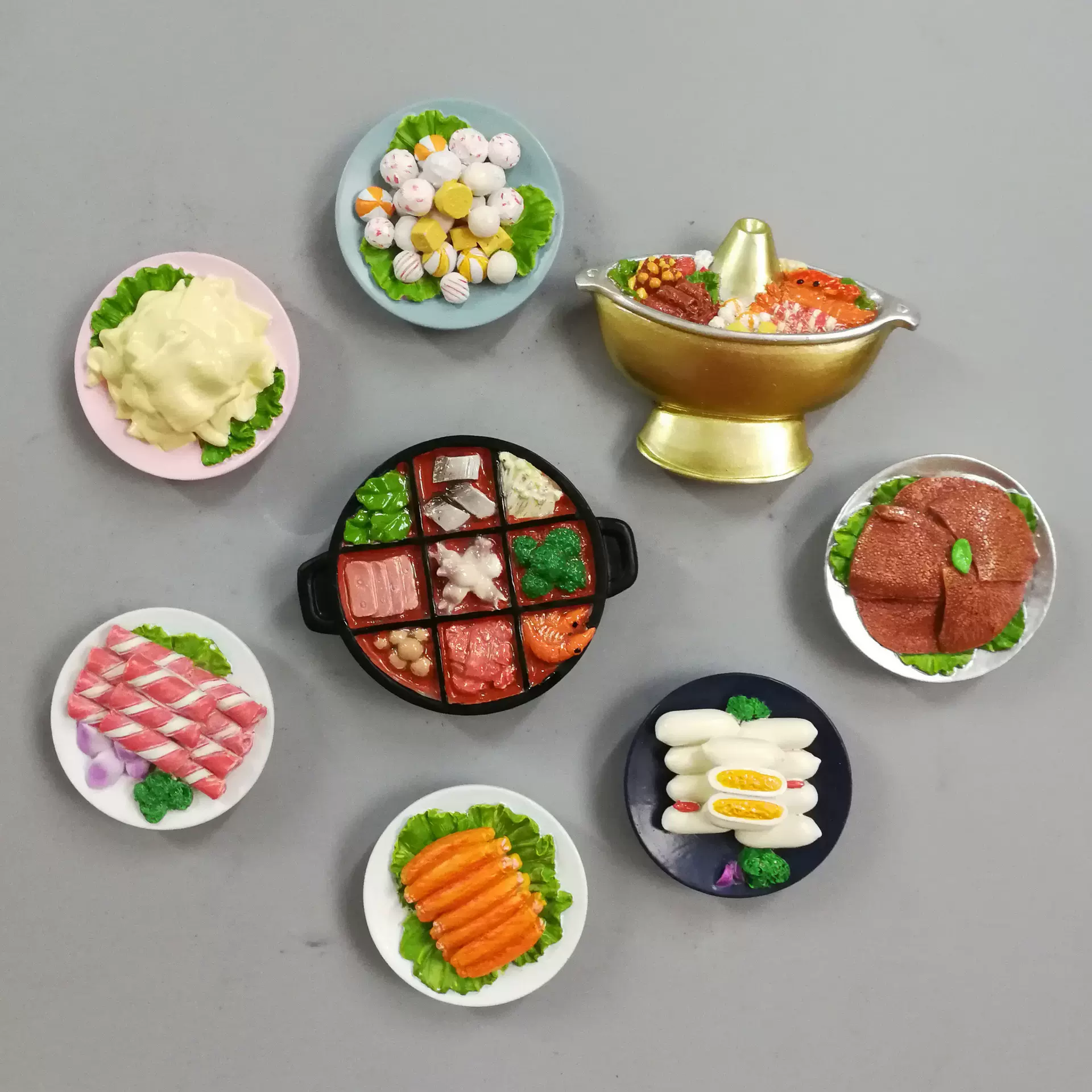 冰箱贴火锅仿真美食磁吸创意diy食物食玩冰箱特色菜批发大食玩