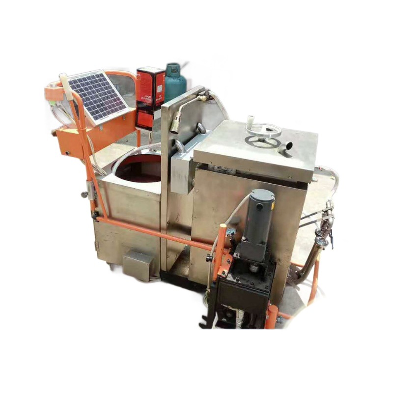 Máquina de llenado de asfalto solar, calefacción eléctrica, máquina de llenado de superficies de carreteras pequeñas, máquina de reparación de grietas de carreteras de empuje manual