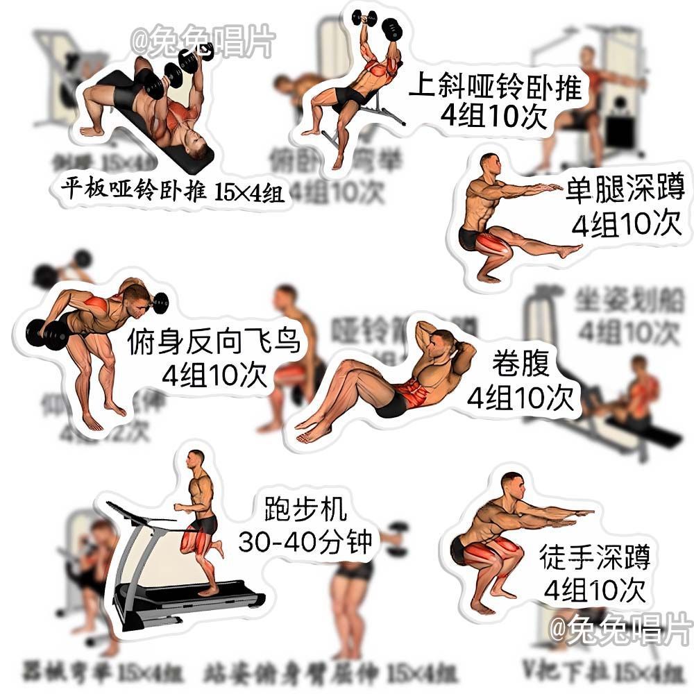 128 Boys' Fitness Training Plan Stickers Fat Burning Aerobic Exercise Reference Stickers DIY Notebook Stickers