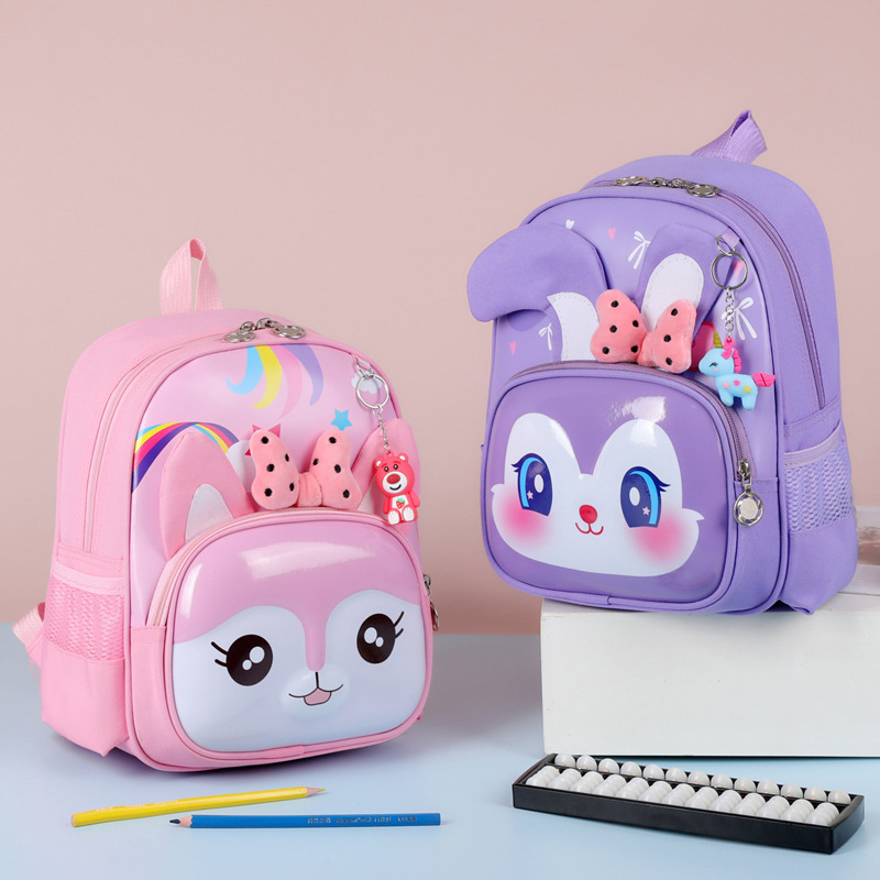 Mochila escolar de jardín de infantes para mujer 2025 nuevo estilo de dibujos animados para niños lindos con estampado de lomo Mochila escolar para estudiantes de escuela primaria Mochila para niños