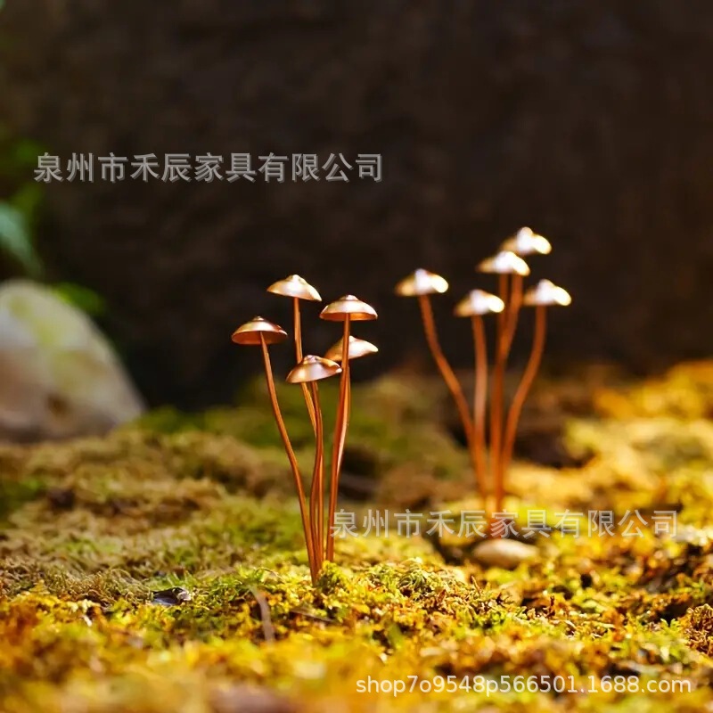 Cross-border Creative Metal Plant Mushroom Courtyard Lawn Decoration Mushroom Floor Home Flower Pot Iron Mushroom Decoration