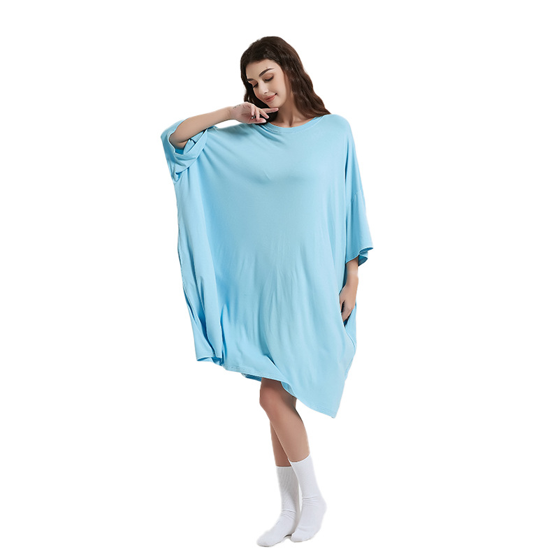 Women's loose crew neck short-sleeved pajamas_voghion.com