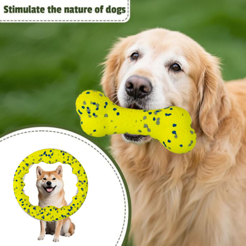 New Dog Toy Ball Etpu Popcorn Elastic Bone Outdoor Dog Boredom Relief Toy Ball Teeth Grinding Chew-Resistant