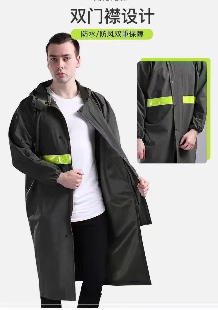 Two-Piece Raincoat and Rain Pants Set, Full-Body Heavy-Duty Rainstorm Protection, Reflective, Cycling, Outdoor, Duty, Flood Control, Adult Poncho