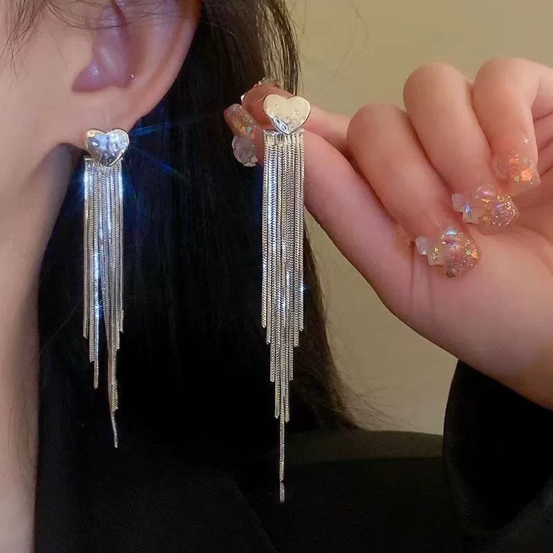 Earrings 925 silver, Korean simple elegant design, long dangling & stud options, lightweight