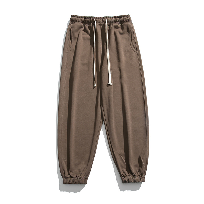 IZEXX Pantalones de chándal para hombre de estilo americano, marca de moda de otoño, pantalones largos deportivos informales de color sólido, versátiles y sencillos, estilo retro para hombre.