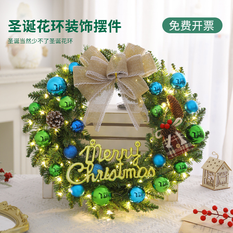 クリスマス花輪クリスマスツリー掛け飾り花輪パーティー雰囲気壁掛け壁飾りシーン配置ドア掛け飾り|undefined