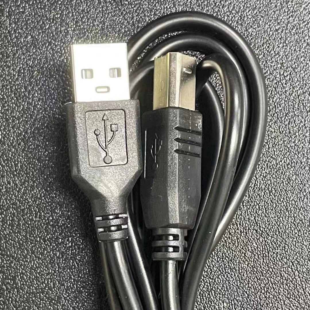 Квадратный порт кабель для принтера черный USB2.0 высокоскоростной с медным проводником и ферритовым кольцом кабель для подключения принтера к компьютеру