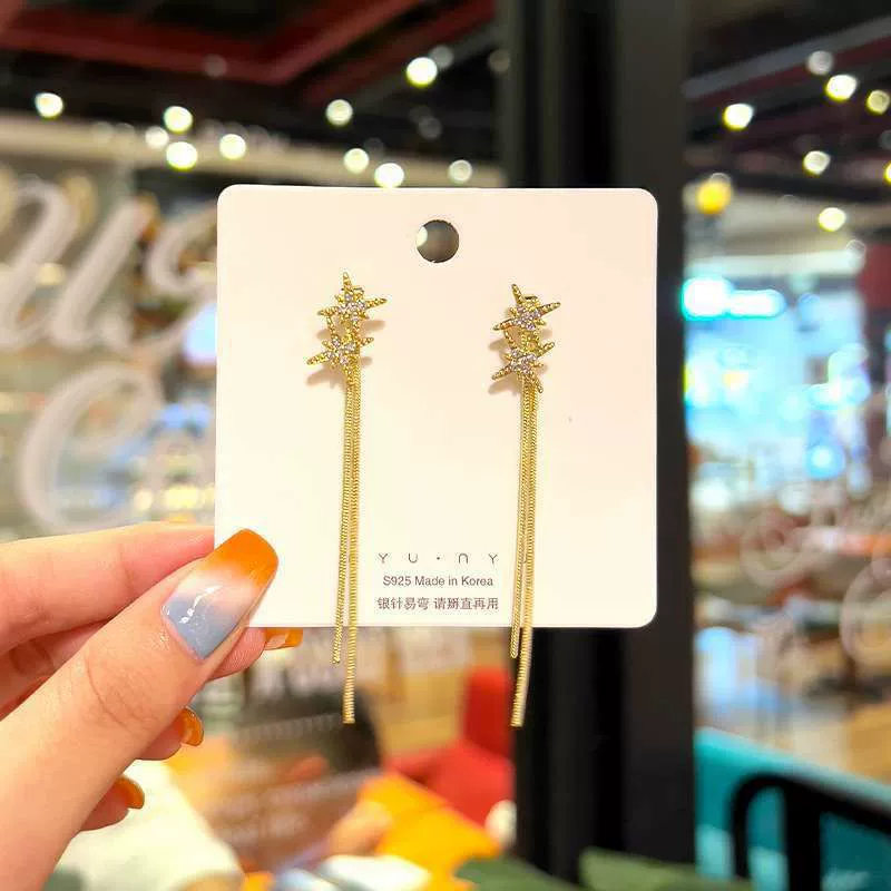 Серьги с кисточками, элитные оптовые элегантные длинные серьги, модные ретро серьги из серебра 925 пробы, доступные роскошные украшения для женщин