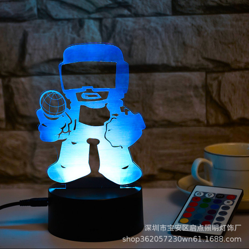Foreign trade supply Friday night funk 3d night light creative LED gift game 3D light touch remote control USB plug-in Foreign trade supply Friday night funk 3d night light creative LED gift game 3D light touch remote control USB plug-in