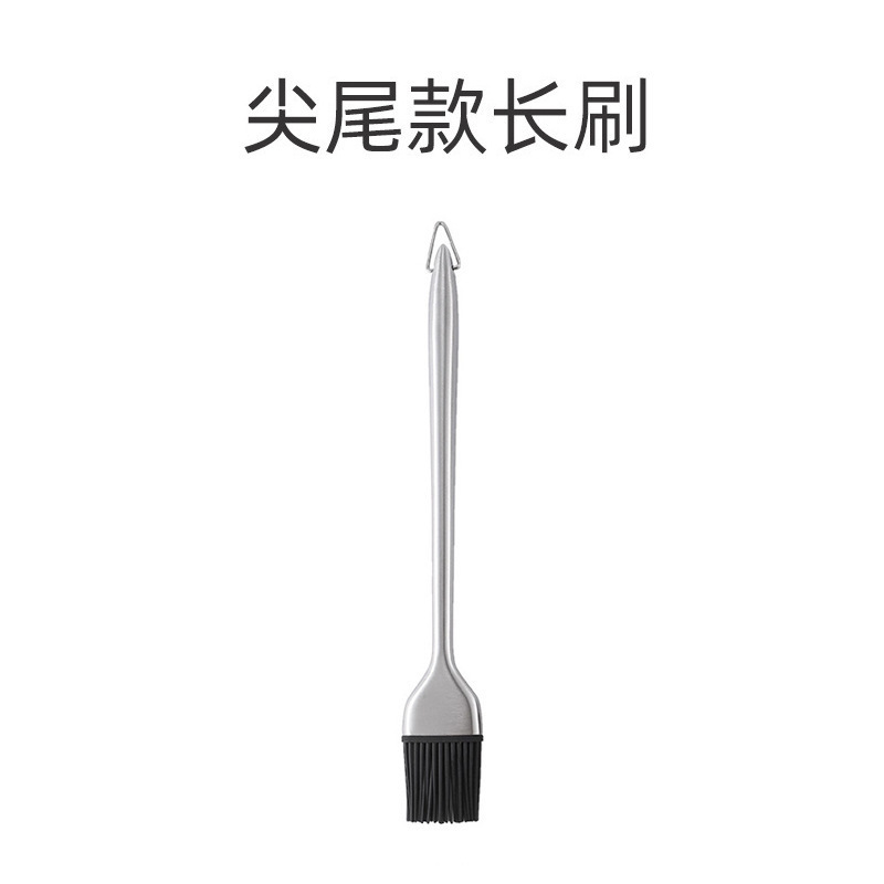 不锈钢硅胶油刷 耐高温不掉毛油刷子 厨房烙饼刷烧烤刷烘培奶油刷|undefined