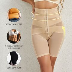 Cross-border large size tummy trousers, waist cinching butt lift pants, body shaping garments, postpartum reinforced breasted tummy tuck pants