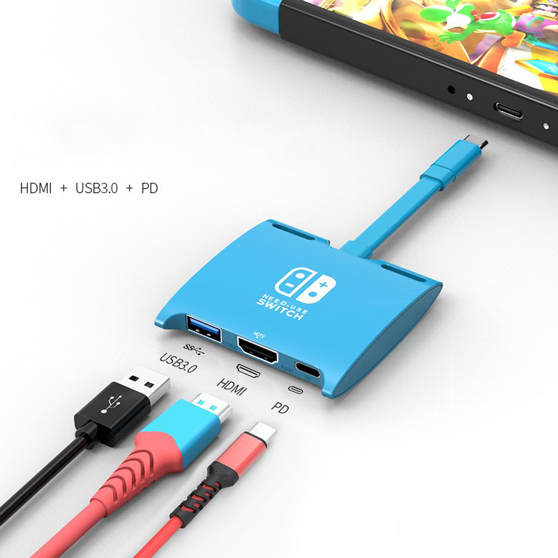 For Nintendo Switch 3-in -1 HD HDMI docking station game console connected to TV Video Converter